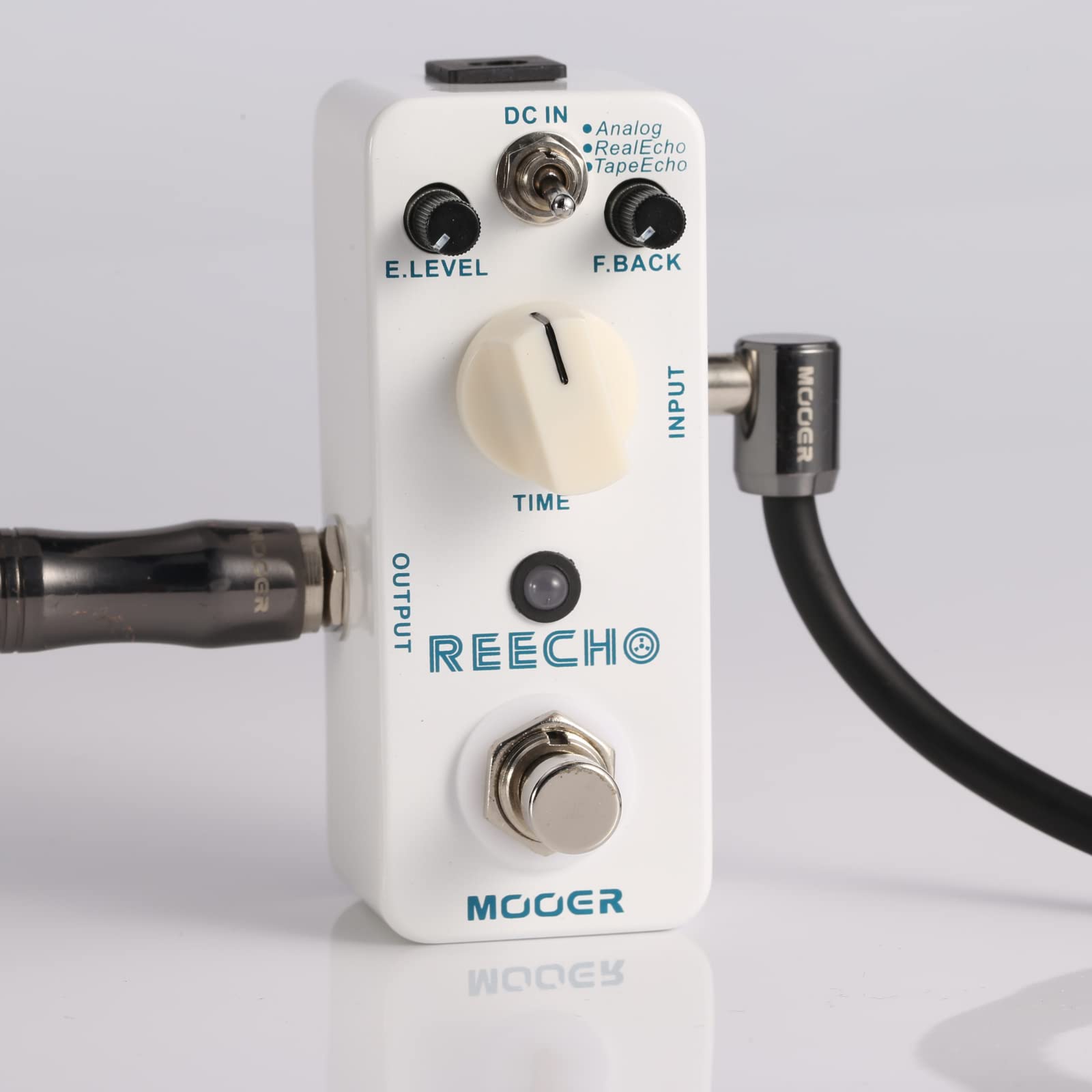 MOOER Reecho Delay Guitar Delay Effects Pedal with 3 Modes, Analog, Real Echo, Tape Echo, Vintage Tap Echo Machine